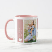 Blush Pink mam Foto Collage Mok (Links)