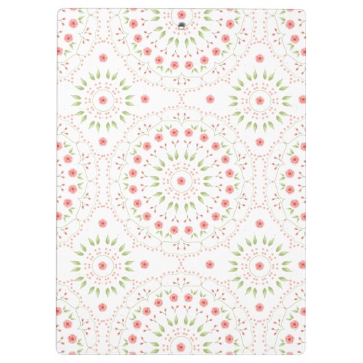 Blush Pink Mandala Monogrammed Chic Klembord (Achterkant)