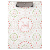 Blush Pink Mandala Monogrammed Chic Klembord (Voorkant)