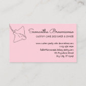 Blush Pink Manta Ray Fish Visitekaartje (Achterkant)
