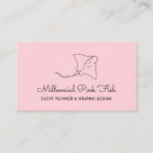 Blush Pink Manta Ray Fish Visitekaartje (Voorkant)