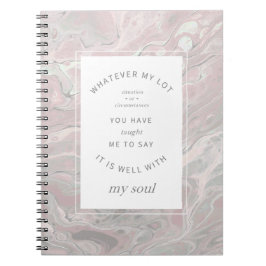 Blush Pink Marble Christelijk Hymn Art Notitieboek