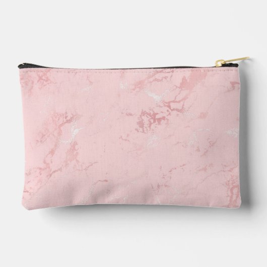 Blush Pink Marble Curly Handtekening Naam Etui (Achterkant)