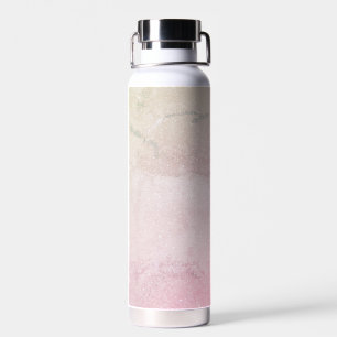 Blush Pink Marble Glitter Waterfles