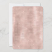 Blush Pink Marble Glitzy Black Glitter Wimpers Kaart (Achterkant)