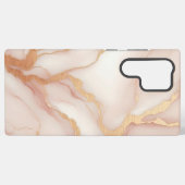 Blush Pink Marble Samsung Galaxy S22 Ultra Hoesje (Achterkant horizontaal)