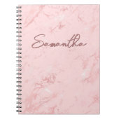 Blush Pink Marble Signature Notitieboek (Voorkant)