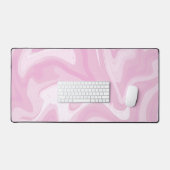 Blush Pink Marble Swirl Bureaumat (Keyboard & Muis)
