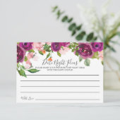 Blush Pink & Marsala Bloemen Datum Nacht Ideeën Ka Kaart (Staand voorkant)