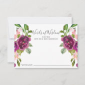 Blush Pink & Marsala Bloemen Woorden van Wijsheid  Kaart (Voorkant)