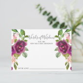 Blush Pink & Marsala Bloemen Woorden van Wijsheid  Kaart (Staand voorkant)