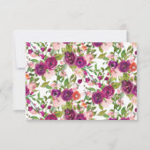 Blush Pink & Marsala Bloemen Woorden van Wijsheid  Kaart (Achterkant)