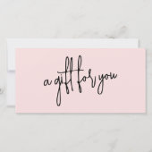 Blush Pink Massage Spa Logo Cadeaubonnen (Voorkant)