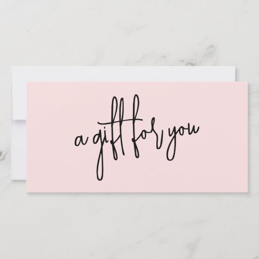 Blush Pink Massage Spa Logo Cadeaubonnen (Voorkant)