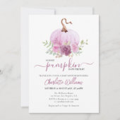 Blush Pink Mauve Dusty Little Pumpkin Baby shower Kaart (Voorkant)