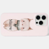 Blush Pink Meow Cat Case-Mate iPhone Case (Achterkant (horizontaal))