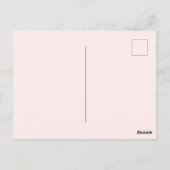 Blush Pink Meow Christmas Cat Briefkaart (Achterkant)