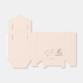 Blush Pink Merci Beaucoup Kalligrafie Dank u Bedankdoosjes (Uitgevouwen)