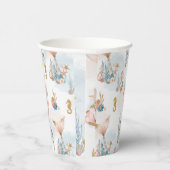 Blush Pink Mermaid Tail Baby shower Papieren Bekers (Rechts)