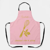 Blush Pink met metallic gouden whisky en kruid Schort (Voorkant)