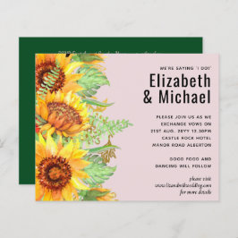 Blush Pink met Sunflower Weddenbudget