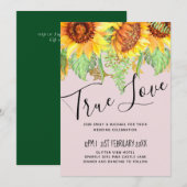 Blush Pink met Sunflower Weddenbudget (Voorkant / Achterkant)