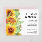 Blush Pink met Sunflower Weddenbudget (Voorkant / Achterkant)