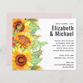 Blush Pink met Sunflower Weddenbudget