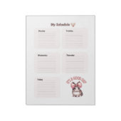 Blush Pink Mijn schema Daily Planner Notitieblok (Linkerzijde)