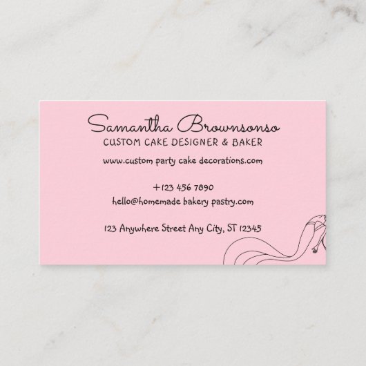 Blush Pink Millennial Mermaid Visitekaartje (Achterkant)