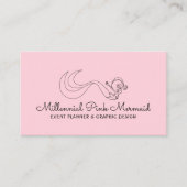 Blush Pink Millennial Mermaid Visitekaartje (Voorkant)