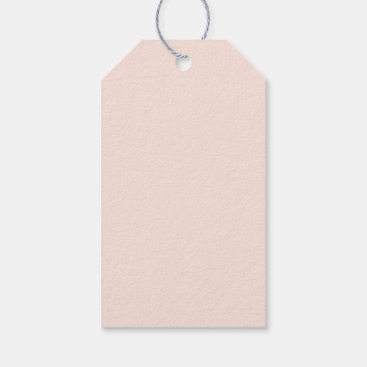 Blush Pink Minimal Weddenschap Hartelijk dank Cadeaulabel (Achterkant)