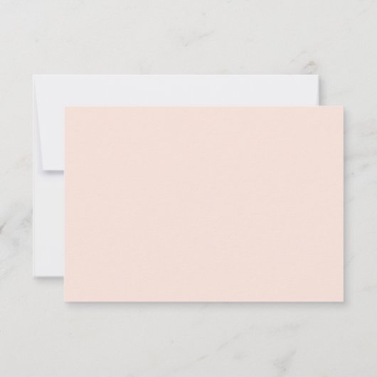 Blush Pink Minimal Wedding QR Code RSVP Kaartje (Achterkant)