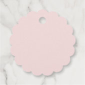 Blush Pink Minimale Moderne Dank u Baby shower Bedankjes Labels (Achterkant)