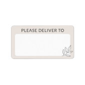 Blush Pink Minimalist Lever Verzending Etiket (Voorkant)