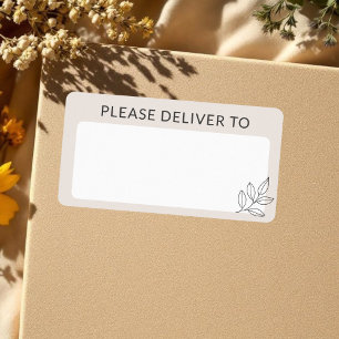 Blush Pink Minimalist Lever Verzending Etiket
