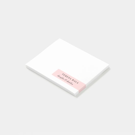 Blush Pink Minimalist Modern Design Post-it® Notes (Schuin)