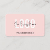 Blush Pink Minimalist Nails Beauty Salon Visitekaartje (Voorkant)