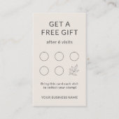 Blush Pink Minimalist Small Business Loyalty Card Visitekaartje (Voorkant)