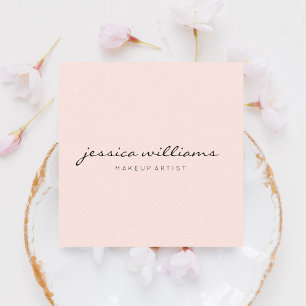 Blush Pink minimalistische moderne professional Vierkante Visitekaartje