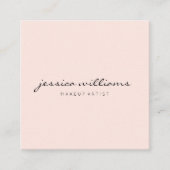 Blush Pink minimalistische moderne professional Vierkante Visitekaartje (Voorkant)