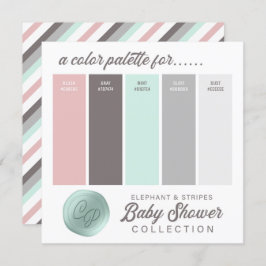 Blush Pink & Mint Baby shower Kleur Palet Kaart