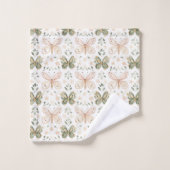 Blush Pink Mint Green Butterflies  Bad Handdoek (Wasdoekje)