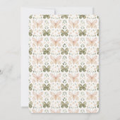 Blush Pink Mint Green Gold Butterfly Baby Shower  Kaart (Achterkant)