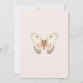 Blush Pink Mint Green Gold Butterfly Birthday Kaart (Achterkant)