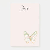 Blush Pink Mint Green Gold Butterfly Love Post-it® Notes (Voorkant)
