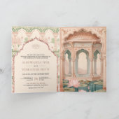Blush Pink Mint Green Lotus Garden Indian Wedding (Binnen)