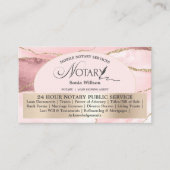 Blush Pink Mobiele Notaris & Ondertekenaar van de  Visitekaartje (Voorkant)