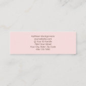 Blush Pink Mocha Script Photo Lashes and Brows Mini Visitekaartje (Achterkant)