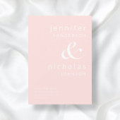 Blush Pink Modern Ampersand Typography Wedding Save The Date